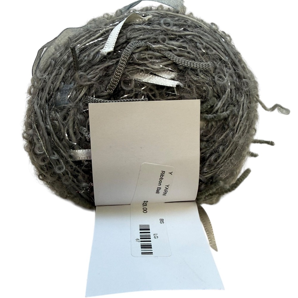 BE SWEET Ribbon Yarn Lot Baby Pink 36 Light Grey Metallic 24 Hand Spun Hand Dyed - Picture 6 of 7